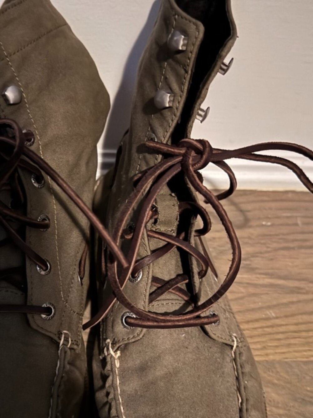 Sperry Mens Top-Sider Canvas Lace-Up Boots, Olive Green,Size 12, Great Condition - Picture 3 of 8
